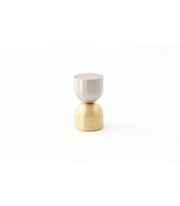 base doré satiné - tête inox satiné