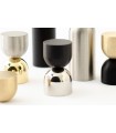 base inox brillant - tête noir mat