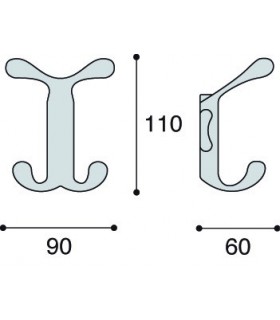 Patère Quatro technique Patère Quatro technique