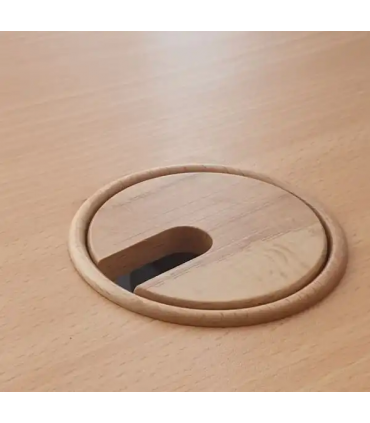 Passe câble œillet en bois massif diamètre 80 mm