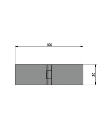 Charnière à coller verre sur verre
