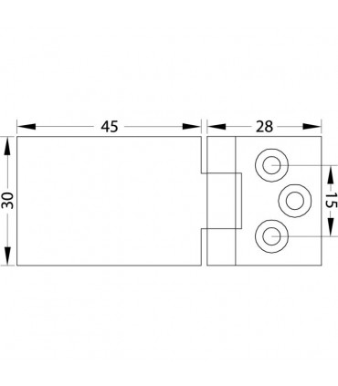 Charnière sur platine à visser collage UV sur le verre