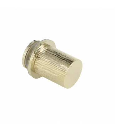 Poignée bouton avec moletage série Turin pour porte en verre