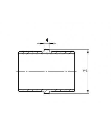 Raccord de liaison PVD noir 180° pour tube Ø 42.4 x 2 mm