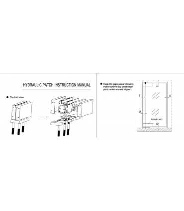 Charniere de sol série JUMP III pour porte double action en verre
