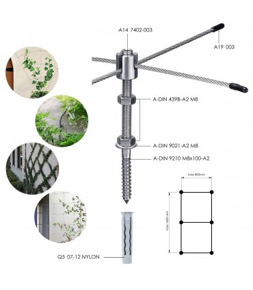 Kit support végétalisation de façade
