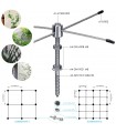Cheville support végétalisation de façade en inox aisi316