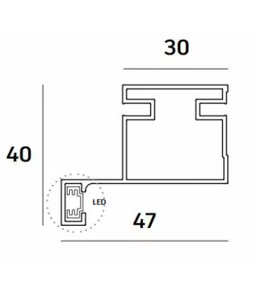 Profil de connexion vertical Gola Lime 755 par SC herrajes