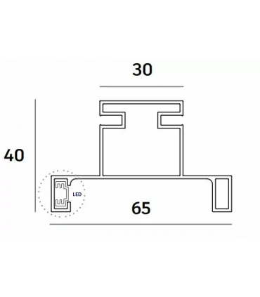 Profil de connexion vertical Gola Domen 756 par SC herrajes