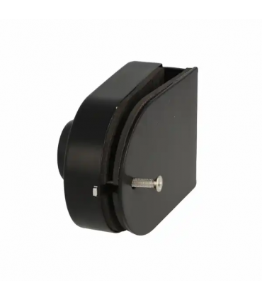 Serrure cavalier inox noir sans encoche pour porte en verre