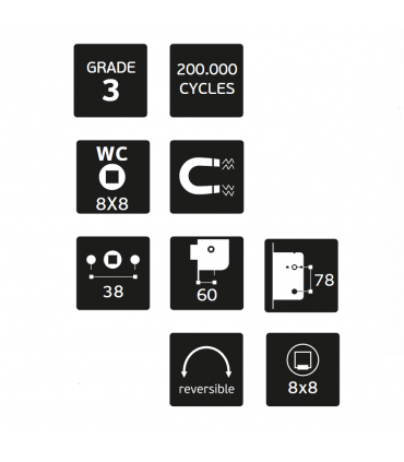 Serrure magnétique, verrouillage avec rosace à condamnation