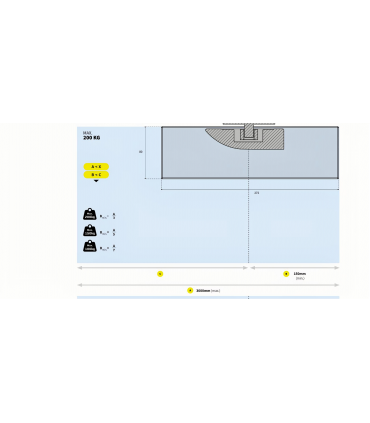 Kit pivot hydraulique W360 GLASS SYSTEM pour porte en verre ouverture 360°