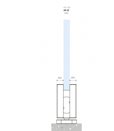 Kit pivot hydraulique W360 GLASS SYSTEM pour porte en verre ouverture 360°