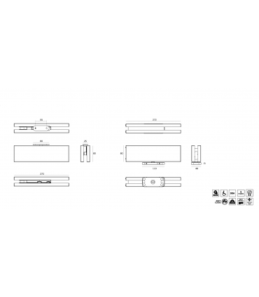 Kit pivot hydraulique W360 GLASS SYSTEM pour porte en verre ouverture 360°