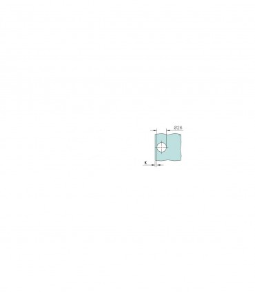 Charnière série MINI pour porte de vitrine en verre à recouvrement total