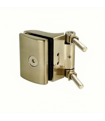 Charnière de sauna avec réglage latéral série Elevin pour porte en verre
