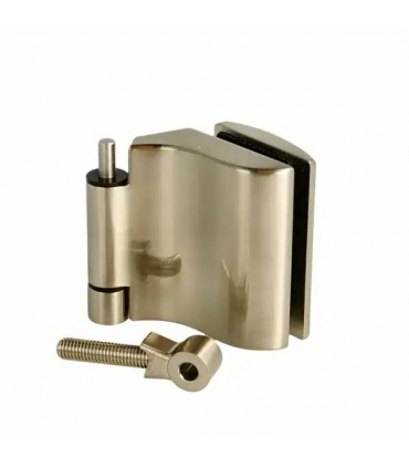 Charnière de sauna avec réglage latéral série Elevin pour porte en verre