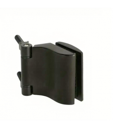 Charnière de sauna avec réglage latéral série Elevin pour porte en verre