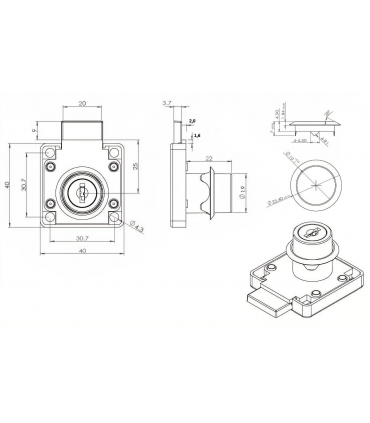 Petite serrure M.850 pour placard ou tiroir