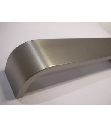 Poignée coudée série Wide nickel satiné