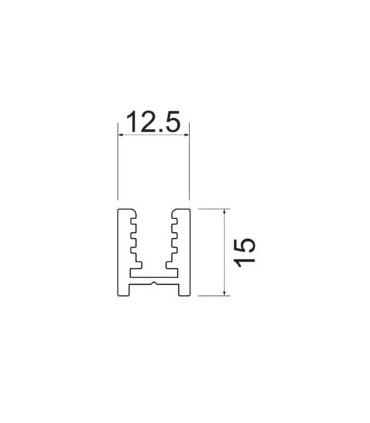 Profil de coin et profil U pour verre épaisseur 6 mm