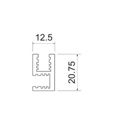 Profil de coin et profil U pour verre épaisseur 6 mm