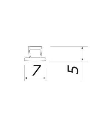 Profil magnétique pour profil aluminium 751 ou 752