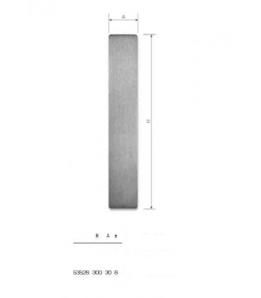 Set de deux poignées série Sly rectangulaires pleines ht.300