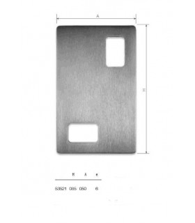 Set de deux poignées série Sly rectangulaires 2 découpes ht 85 Set de deux poignées série Sly rectangulaires 2 découpes ht 85