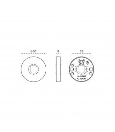 Paire de poignée LINK COPPER WIRE IN.00.406