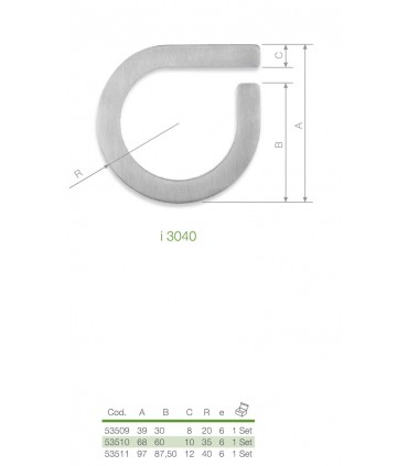 Set de deux poignées série Sly anneau ouvert