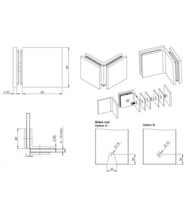 Raccord d'angle et fixation série LIMA