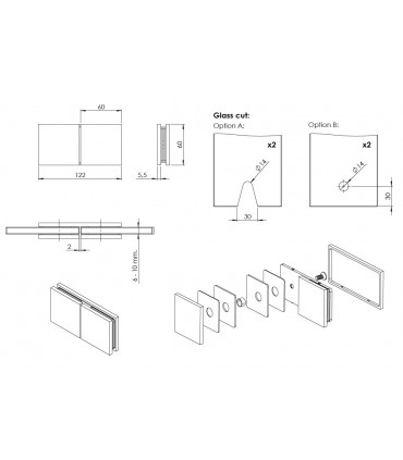 Raccord d'angle et fixation série LIMA