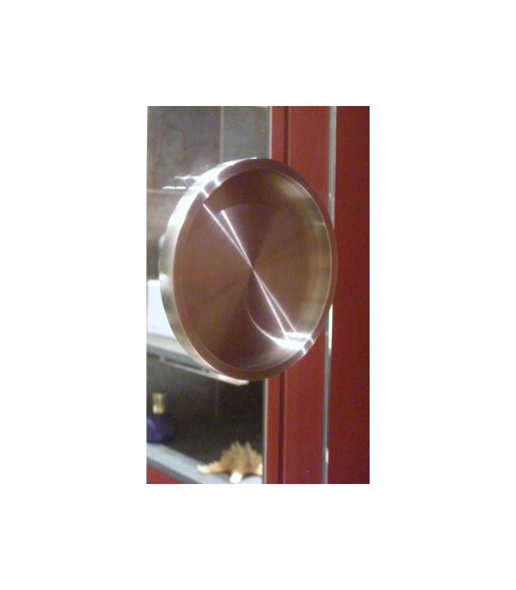 Poignée inox ronde à coller - Equipement pour porte coulissante en ...
