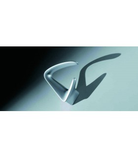 Patère delta argent mat