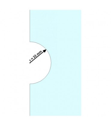 Poignée série Gé encoche sur le verre