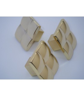 Poignée Bouton série Cell doré brillant