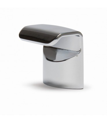 Poignée bouton série Hook chromé brillant