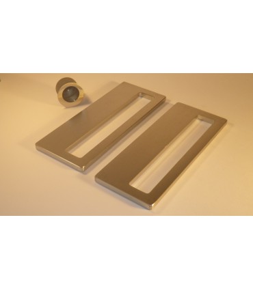 Set de deux poignées série Sly rectangulaires 1 découpe