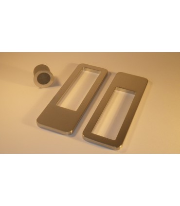 Set de deux poignées série Sly rectangulaires 1 découpe