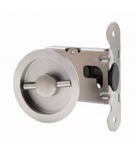 Poignée de porte avec serrure et clé, serrure de poignée de porte  intérieure et poignée de porte de salle de bain, serrure de porte en acier  inoxydable satiné (taille de verrouillage 70mm)