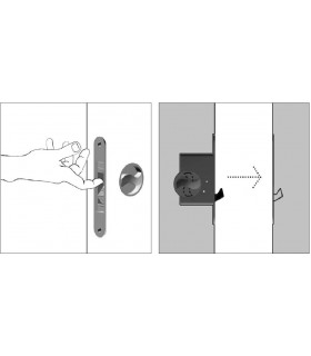 Serrure pour porte coulissante bois