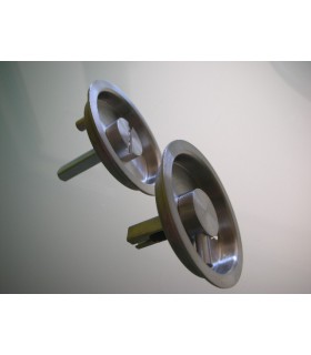 Serrure pour porte coulissante bois avec rosaces conda/déconda.