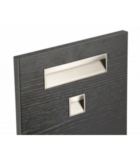 Poignée cuvette série Wave nickel satiné