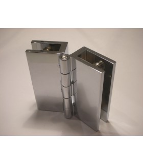 Charnière verre / verre chromé brillant Charnière verre / verre chromé brillant