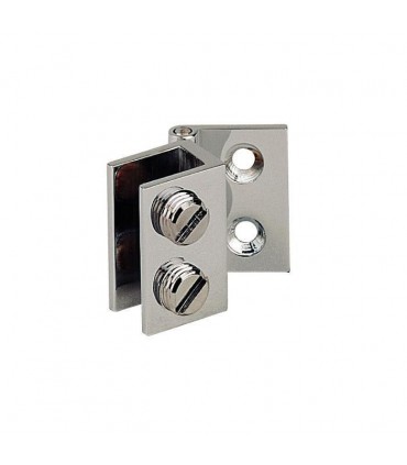 Charnière mur / verre chromé brillant