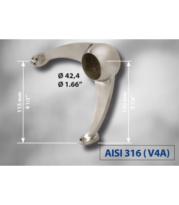 Support repose pieds inox 316