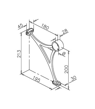 Support repose pieds série 101 inox brossé