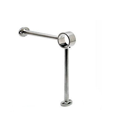 Support repose pieds série 104 inox brossé