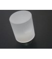 Poignée bouton verre satiné cylindrique